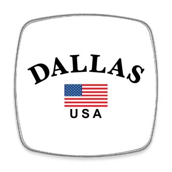 Dallas, USA - Viereckiger Kühlschrankmagnet - Weiß - Vorne