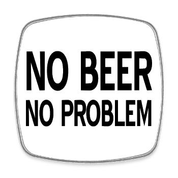 Beer - Square fridge magnet - white - Front