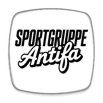 Sportgruppe Antifa - Antifaschistische Kleidung - Magnet carré - blanc - Devant
