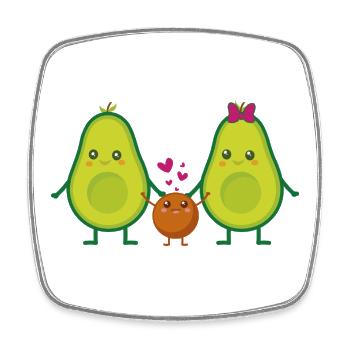 Famille des avocats - Magnet carré - blanc - Devant