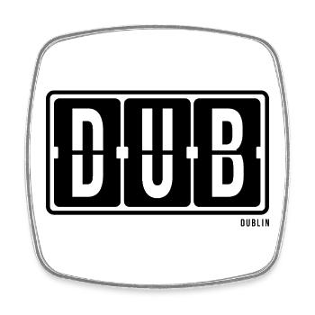 Dublin DUB, City Souvenir Hoodie, Socks, Bag - Square fridge magnet - white - Front