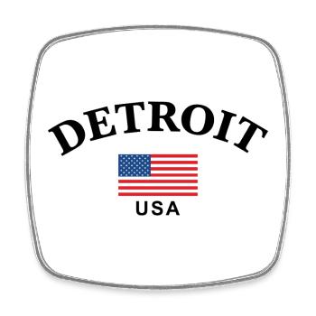 Detroit, USA - Square fridge magnet - white - Front