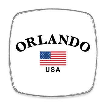 Orlando, USA - Viereckiger Kühlschrankmagnet - Weiß - Vorne