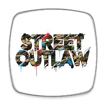 Tuning de voitures de camouflage Street Outlaw - Magnet carré - blanc - Devant
