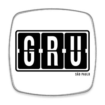 São Paulo GRU, City Souvenir T-Shirt, Cap, Socken - Viereckiger Kühlschrankmagnet - Weiß - Vorne