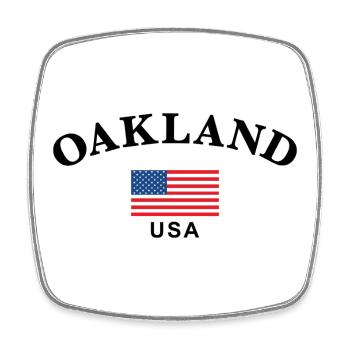 Oakland, USA - Square fridge magnet - white - Front