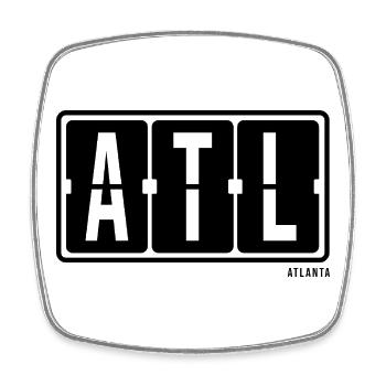 Atlanta ATL, City Souvenir Hoodie, Bag, Cap - Square fridge magnet - white - Front