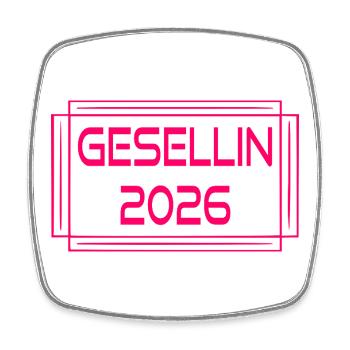 Journeyman's certificate Graduation 2026 Journeywoman - Square fridge magnet - white - Front