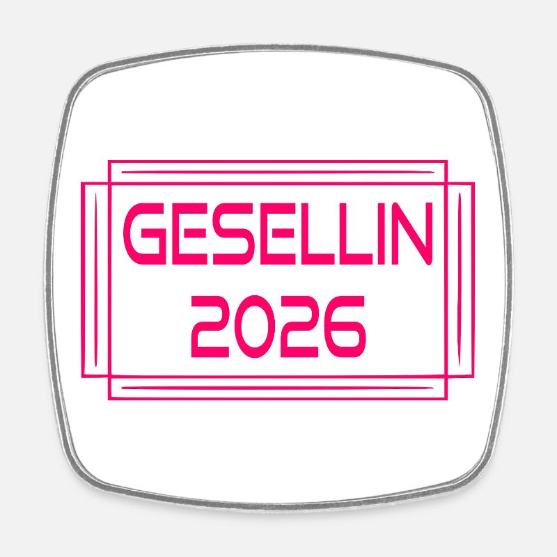 Certificat de compagnon Diplôme 2026 Compagne - Magnet carré - blanc