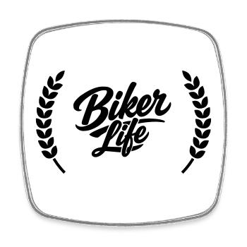 Biker life - Viereckiger Kühlschrankmagnet - Weiß - Vorne