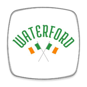 Emblème des drapeaux irlandais de Waterford - Magnet carré - blanc - Devant