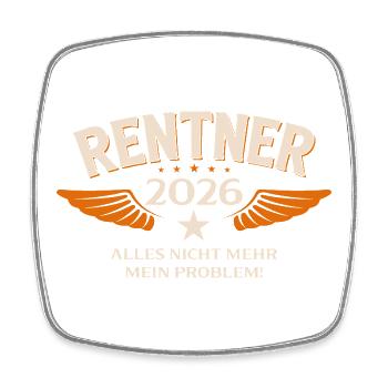 Pension Gift Man Retraite retraite 2026 Drôle - Magnet carré - blanc - Devant