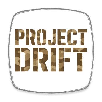 Déclaration de réglage du Camouflage du Projet Drift - Magnet carré - blanc - Devant
