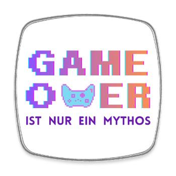 Game Over Mythos Pixel Gradient - Viereckiger Kühlschrankmagnet - Weiß - Vorne