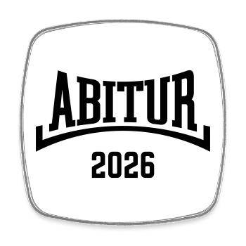 Abitur 2026 (Abiturient / Abi 26 / Konkav / B) - Viereckiger Kühlschrankmagnet - Weiß - Vorne