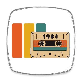 Geburtstag 1984 1984 Geboren 1984 Geburtstag - Viereckiger Kühlschrankmagnet - Weiß - Vorne