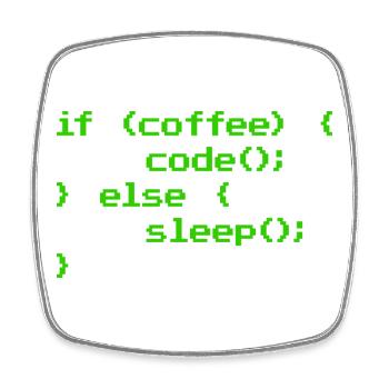 No Coffee No Code Programmer Computer Scientist - Square fridge magnet - white - Front
