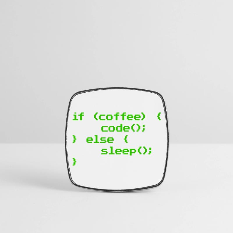No Coffee No Code Programmeur Informaticien Magnet carré
