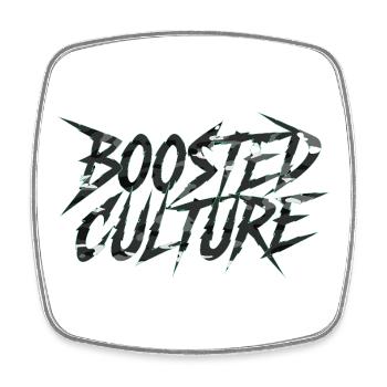 Culture boostée pour les fans de tuning autocollants - Magnet carré - blanc - Devant