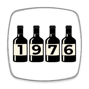 Geburtstagsgeschenke 1976 Wein - Viereckiger Kühlschrankmagnet - Weiß - Vorne