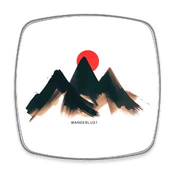 Urban Mountain - Nature Vibes by Free Art - Square fridge magnet - white - Front
