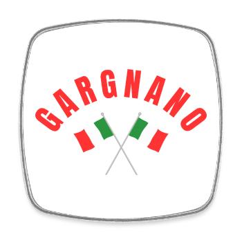 Gargnano Italian Flags - Square fridge magnet - white - Front