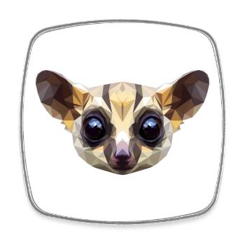 Galago Buschbaby Affen Galagos Affe Süßer Galago - Viereckiger Kühlschrankmagnet - Weiß - Vorne
