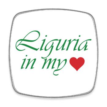 Liguria in my heart - Square fridge magnet - white - Front