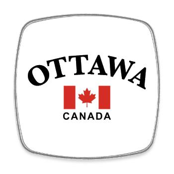 Ottawa, Kanada - Viereckiger Kühlschrankmagnet - Weiß - Vorne
