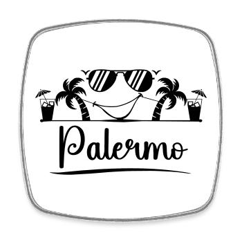 Palermo - Square fridge magnet - white - Front