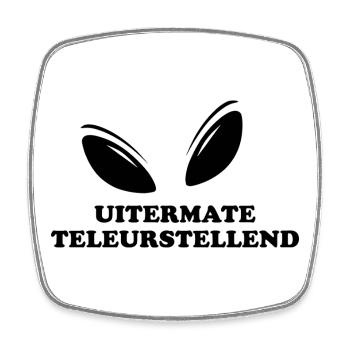 Uitermate teleurstellend black edition - Square fridge magnet - white - Front