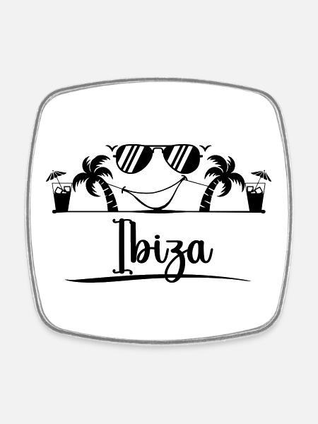 Ibiza - Square fridge magnet - white