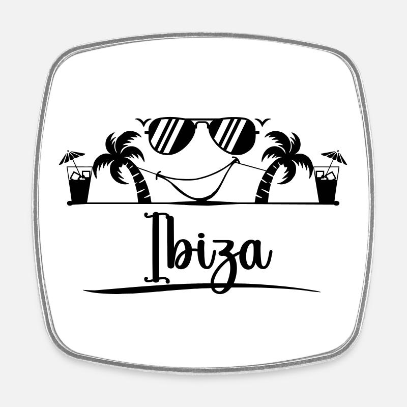 Ibiza - Square fridge magnet - white