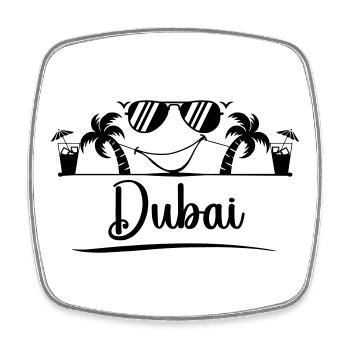 Dubaï - Magnet carré - blanc - Devant