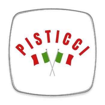 Pisticci Italian Flags - Square fridge magnet - white - Front