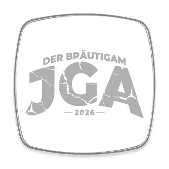 Der Bräutigam 2026 Junggesellenabschied - Viereckiger Kühlschrankmagnet - Weiß - Vorne