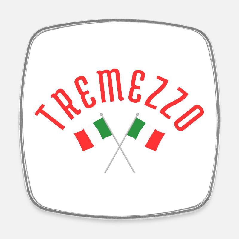 Tremezzo Italian Flags  - Square fridge magnet - white