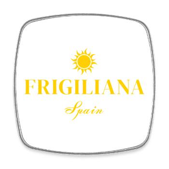 Frigiliana-Sonnenlogo - Viereckiger Kühlschrankmagnet - Weiß - Vorne