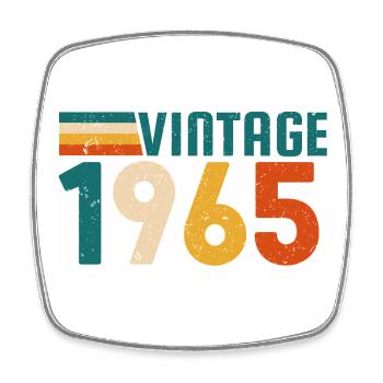 Cadeaux d’anniversaire vintage 1965 - Magnet carré - blanc - Devant