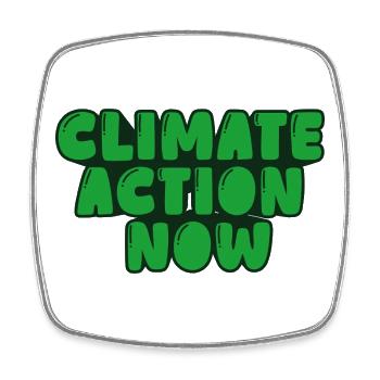 climate action now - Square fridge magnet - white - Front
