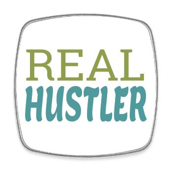 Real Hustler Motivational Entrepreneur Quote Art - Viereckiger Kühlschrankmagnet - Weiß - Vorne