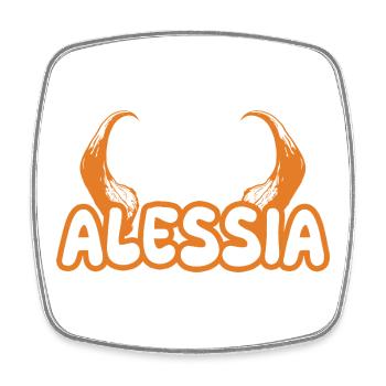 Cadeau pour Alessia - Magnet carré - blanc - Devant