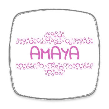 Bébé Amaya - Magnet carré - blanc - Devant