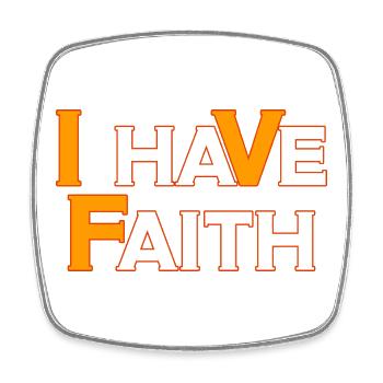 I Have Faith IVF Month Infertility Awareness Month - Square fridge magnet - white - Front