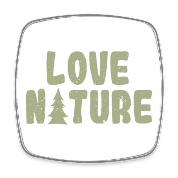 Love Nature – Minimal Outdoor Forest Design - Viereckiger Kühlschrankmagnet - Weiß - Vorne