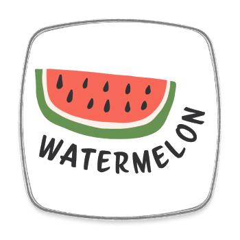 Cute Watermelon Shirt Summer Fruit Lover Gift - Viereckiger Kühlschrankmagnet - Weiß - Vorne