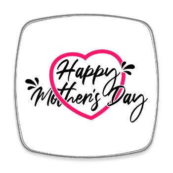 Happy Mothers Day Heart Gift Shirt - Square fridge magnet - white - Front