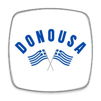 Emblème des drapeaux croisés de Donousha - Magnet carré - blanc - Devant