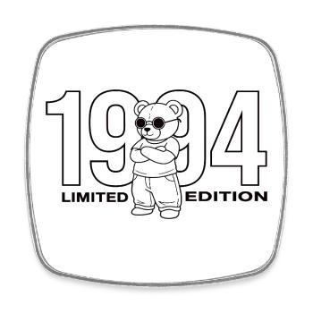 Édition limitée de l’Ours d’anniversaire 2004 - Magnet carré - blanc - Devant