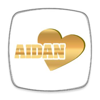 Aidan als Love - Viereckiger Kühlschrankmagnet - Weiß - Vorne